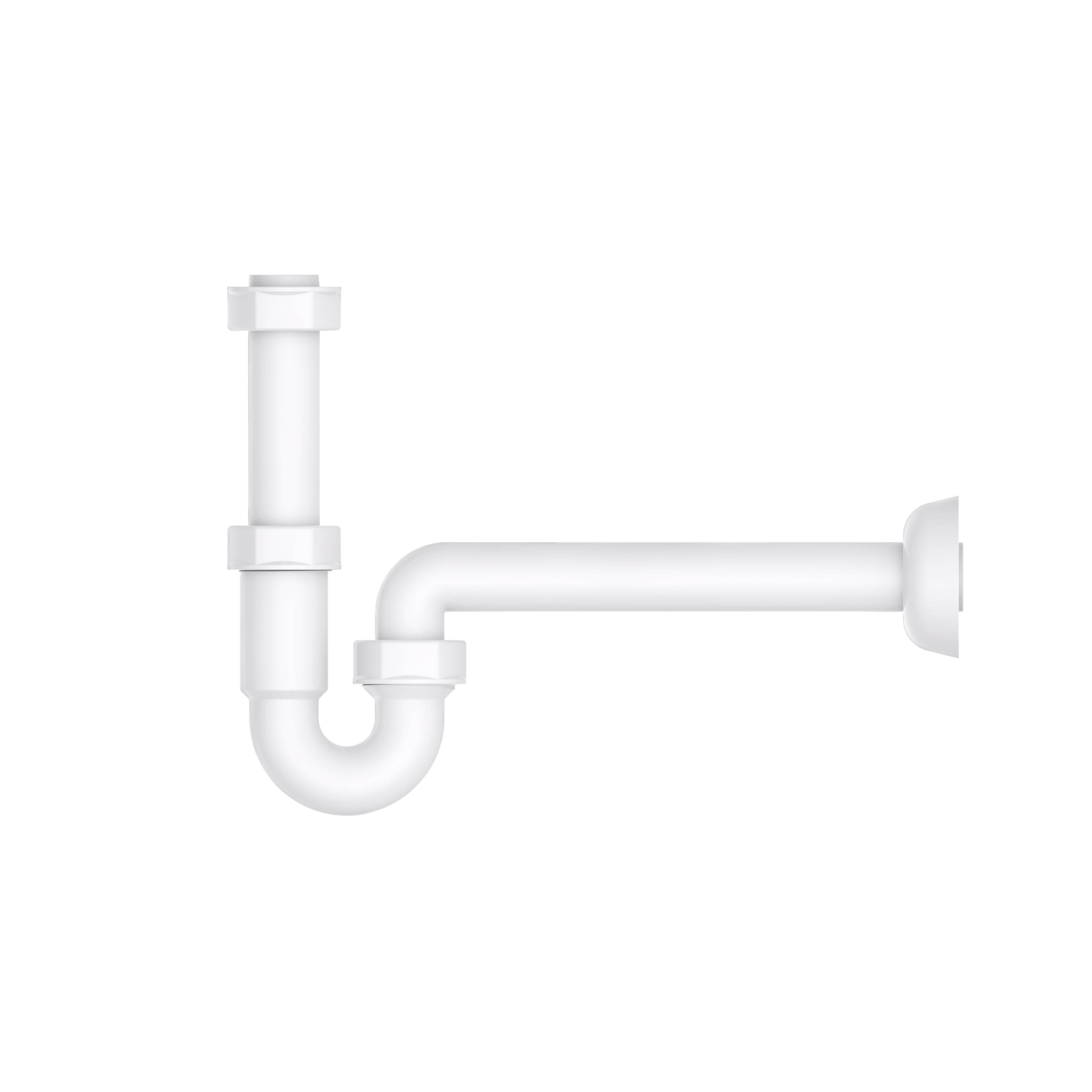 KS Röhrensiphon, Weiß, 1 1/4" x 32 mm-1