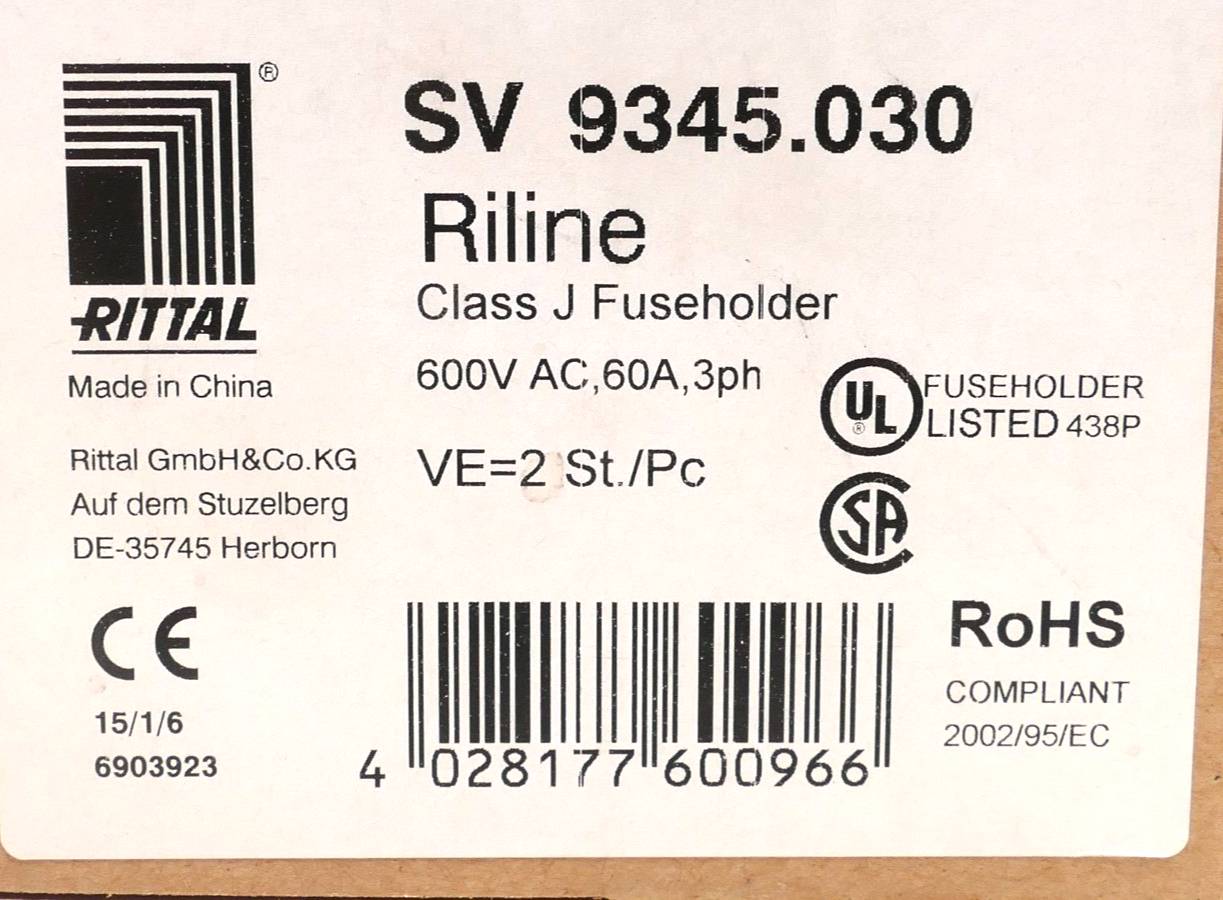 2x Rittal Sicherungshalter | SV 9345.030 | SV9345.030-1
