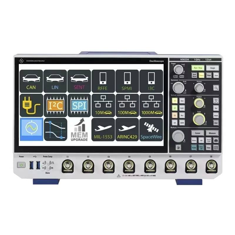 Rohde&Schwarz MXO38-1PK | Oszilloskop, 100 MHz, 8 Kanal mit MXO3-PK1 Application Bundle, USB, LAN, 5 GSa/s,-0