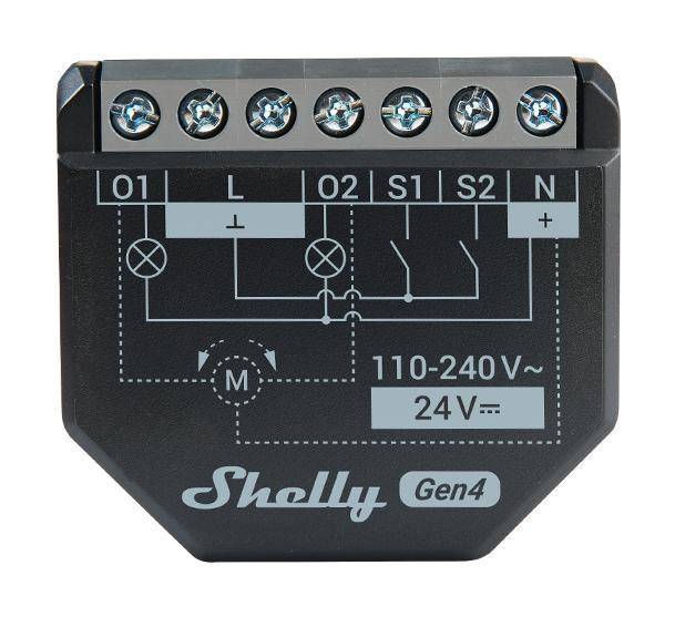 Shelly 2PM Gen4, Dual Schaltaktor mit Messfunktion, 16A, WLAN, Zigbee, Matter, Bluetooth, 4er Pack-2