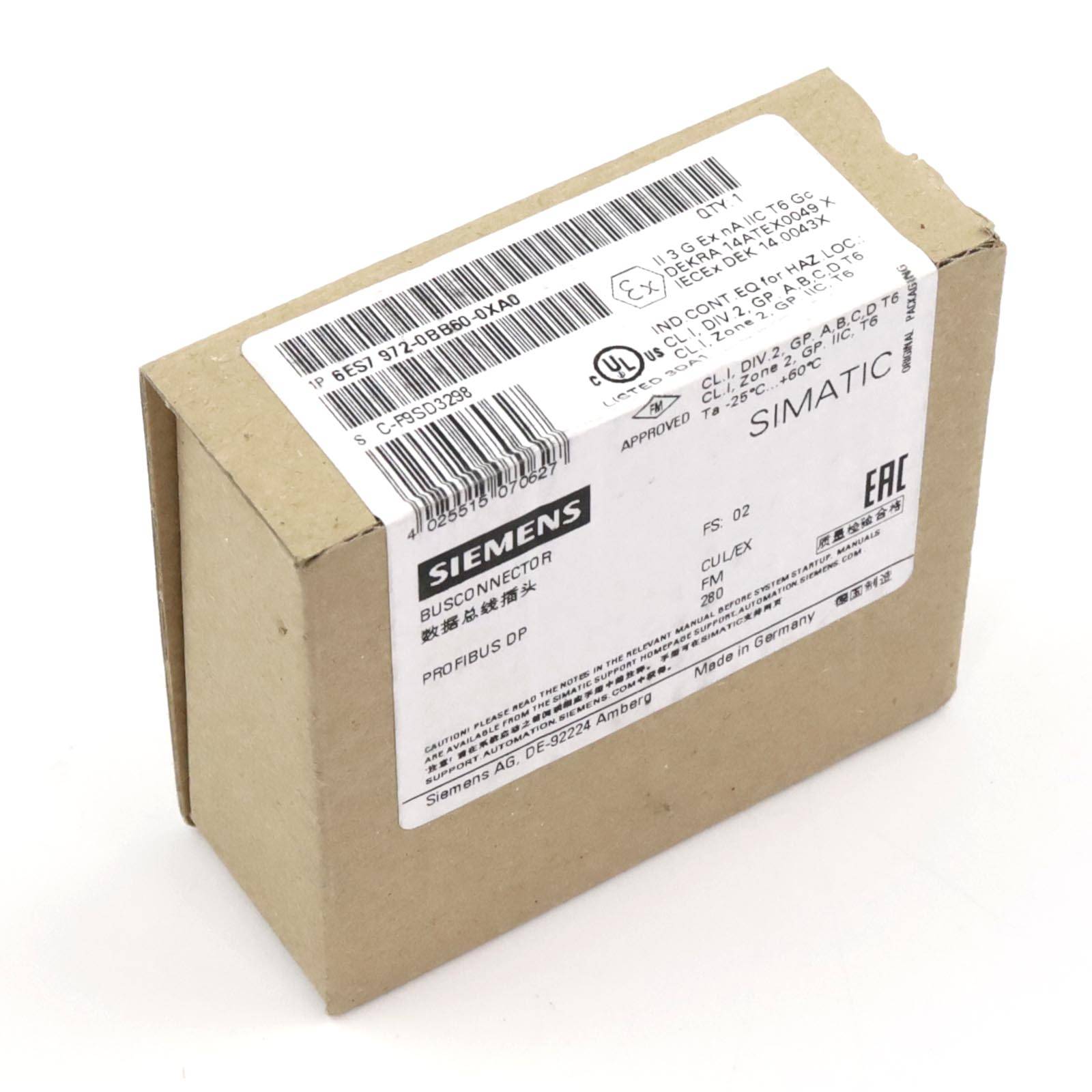 Simatic DP Anschlusstecker 6ES7 972-0BB60-0XA0 SIE