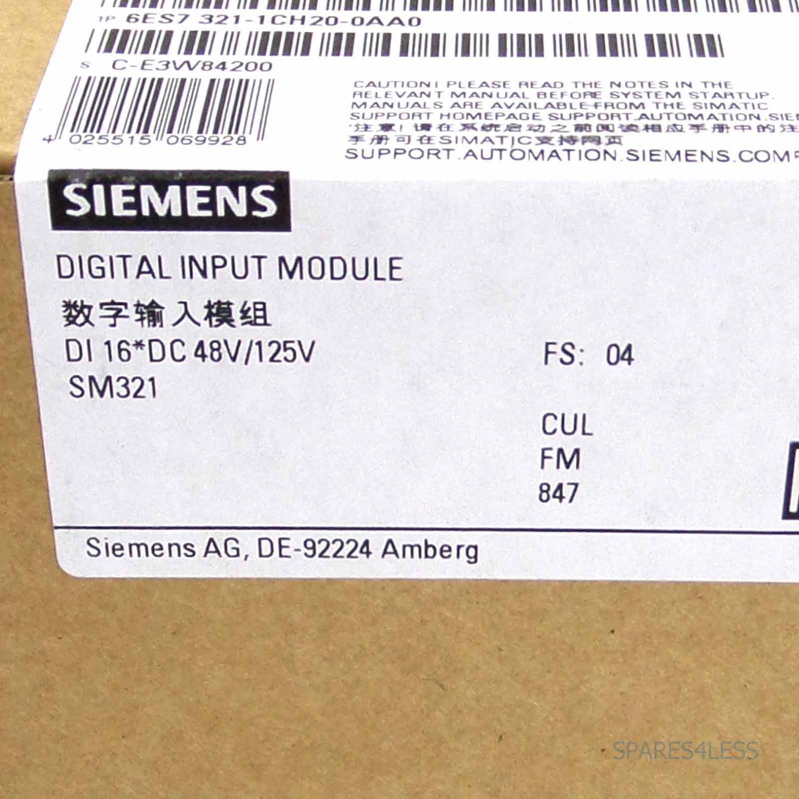 Simatic S7-300 SM321 6ES7 321-1CH20-0AA0 E-Stand:04 SIE-4