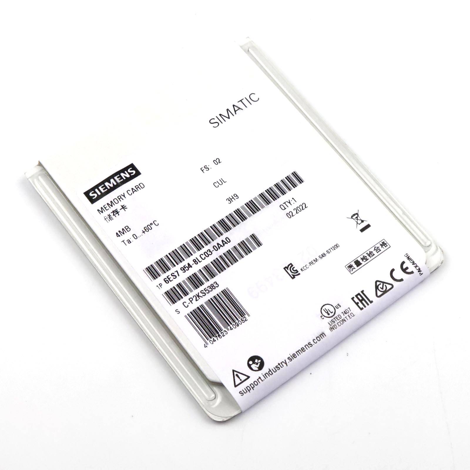 Siemens Simatic S7 MMC Card S7 6ES7954-8LC03-0AA0 ( 6ES7 954-8LC03-0AA0 )-0