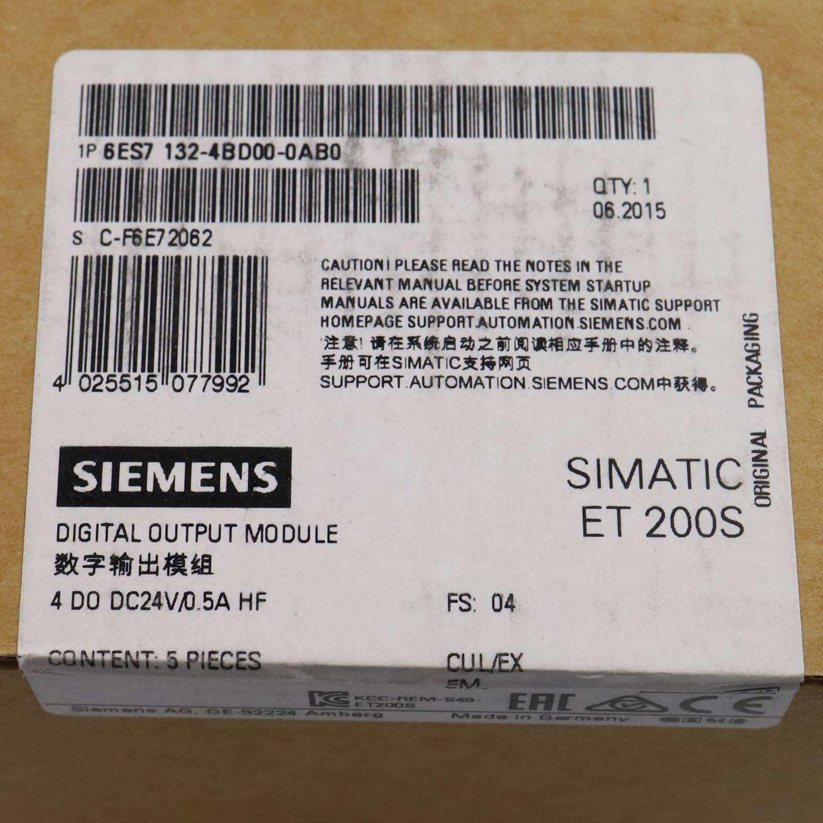 Simatic S7 ET200S 6ES7 132-4BD00-0AB0 (5Stk.) SIE-1