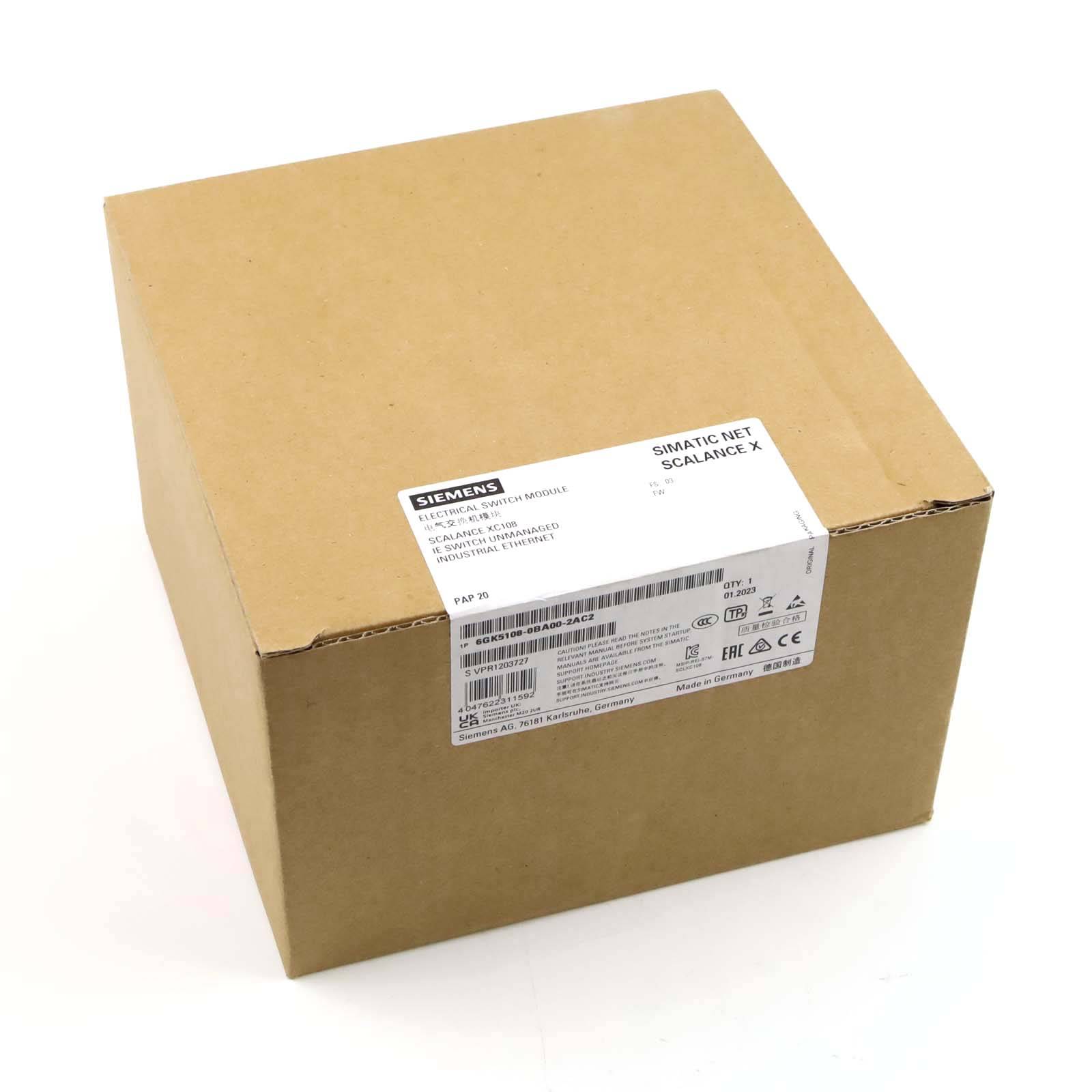 Siemens Scalance XC108 Ethernet Switch 6GK5108-0BA00-2AC2 E-Stand:03 SIE-0