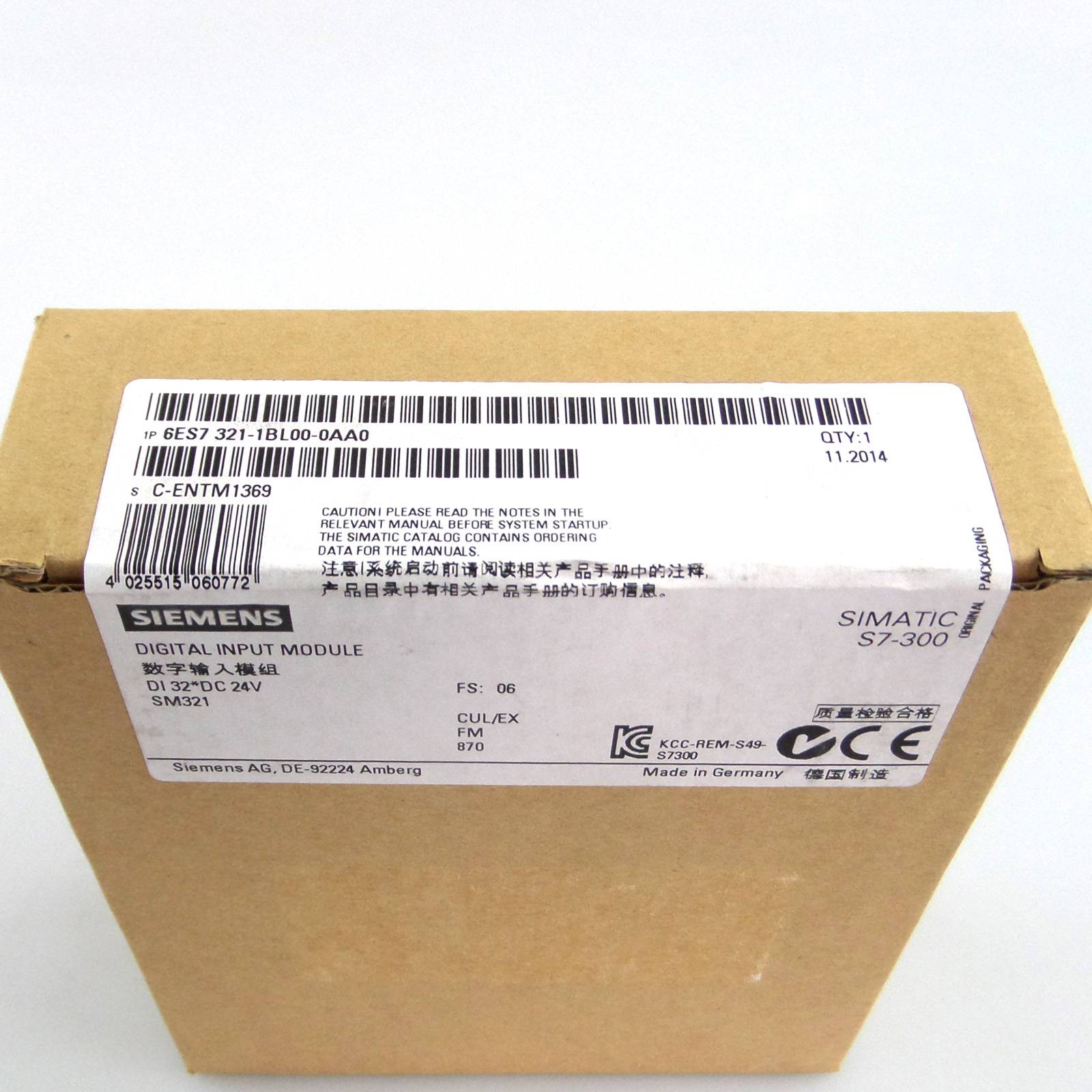 Simatic S7-300 SM321 6ES7 321-1BL00-0AA0 E-Stand:06 SIE-1