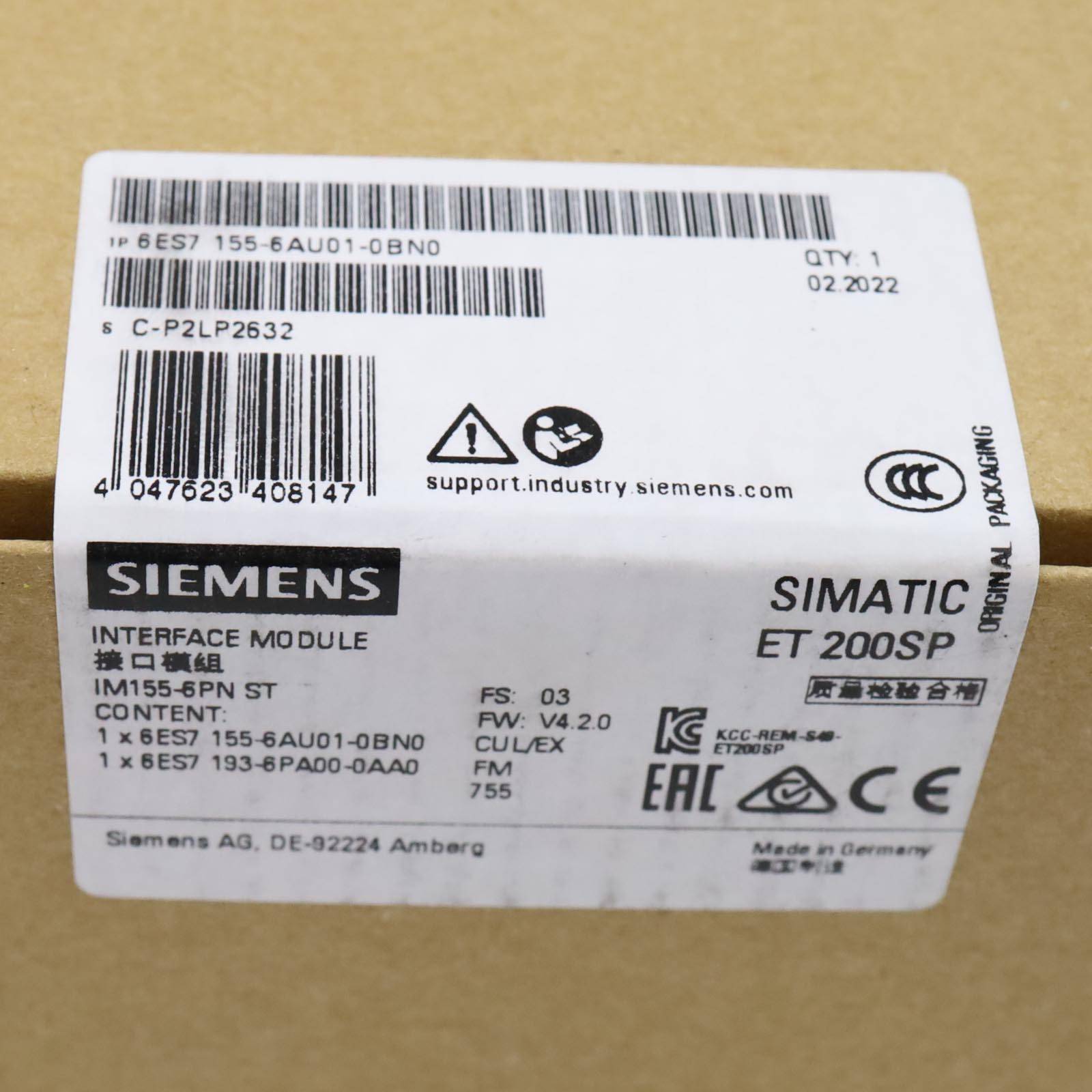Simatic S7 ET200SP 6ES7 155-6AU01-0BN0 FS:03/FW:V4.2.0 SIE-1