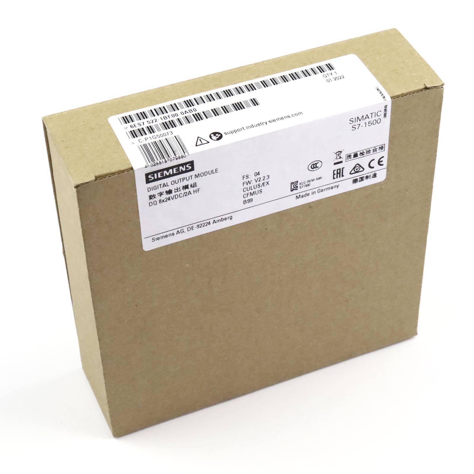 Simatic S7-1500 Digitalausgabemodul 6ES7522-1BF00-0AB0 FS:04/FW:V2.2.3 SIE-0