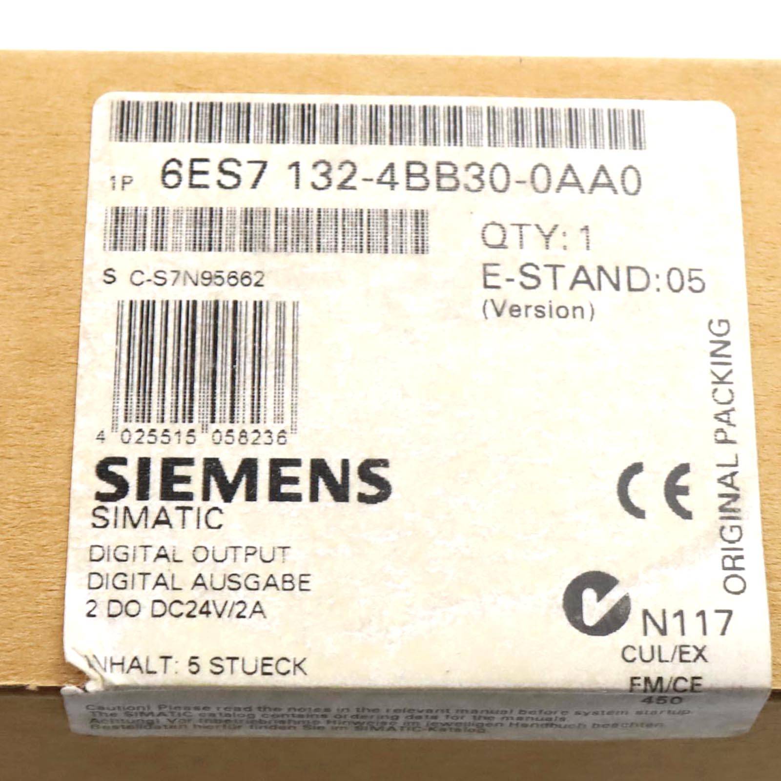 Simatic S7 ET200S 6ES7 132-4BB30-0AA0 (5Stk.) SIE-1