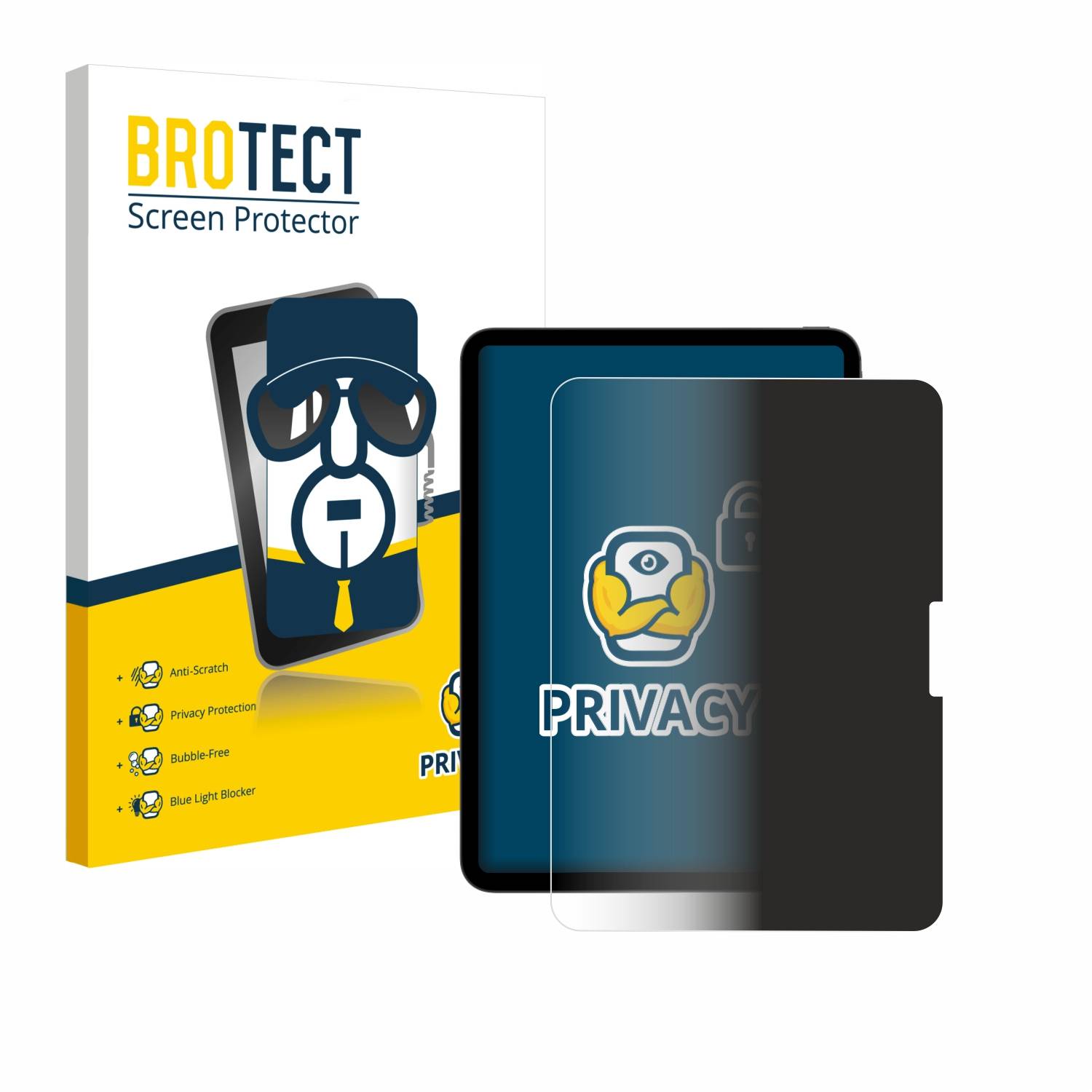 BROTECT Blickschutzfolie für Apple iPad Pro 11" M5 2025 Anti-Spy Privacy Blaulichtschutz Sichtschutzfolie-0
