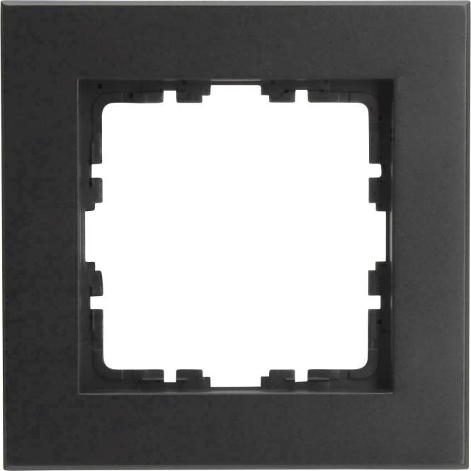 Kopp HK07 PURE-Abdeckrahmen 406850007 1-fach Farbe:schwarz matt Install.Baumaterial Schalter-0