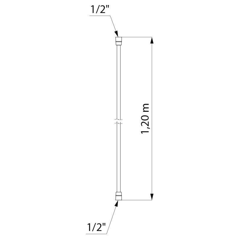 Delabie Brauseschlauch BICOLOR PVC metalloplastisch glatt 1200mm-1
