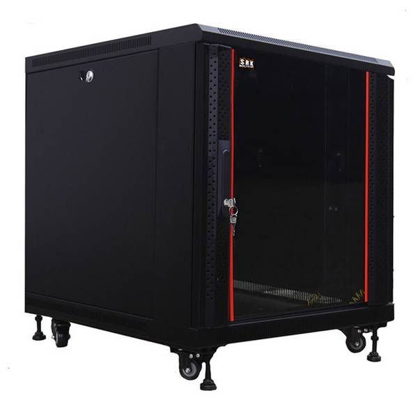 19"-Serverschrank SRK - - BxT 600x1000 mm - Sicht-/Vollblechtür - Flatpack - Rac
