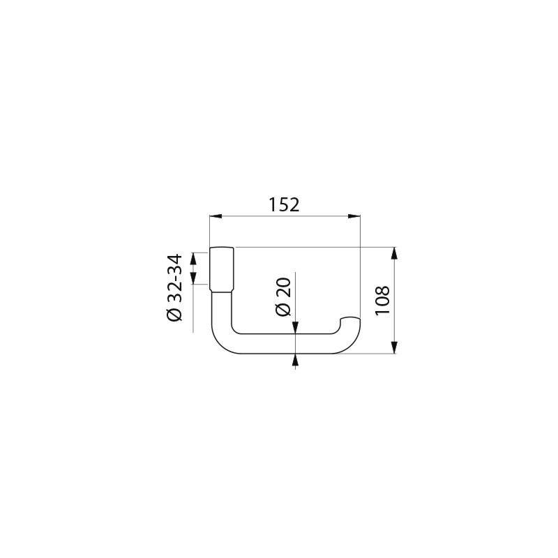 Delabie WC-Papierhalter f. Stützgriff D32-34mm Nylon grau-1