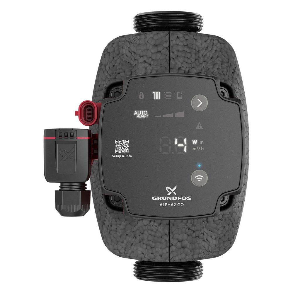 Grundfos Hocheffizienz Umwälzpumpe ALPHA2 GO 25-40 180mm, 220-240V 9H 1 1/2" max. Förderhöhe 4m, Gusseisen-1