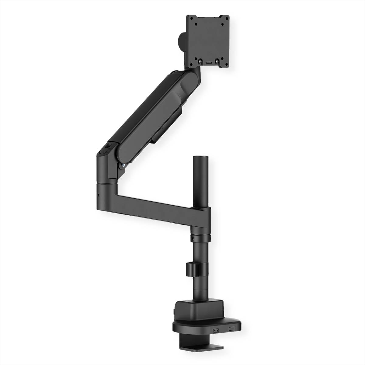 ROLINE LCD-Arm, Trägerstange, 4 Gelenke, Tischmontage, 24-57 Zoll, bis 27 kg, schwarz-0