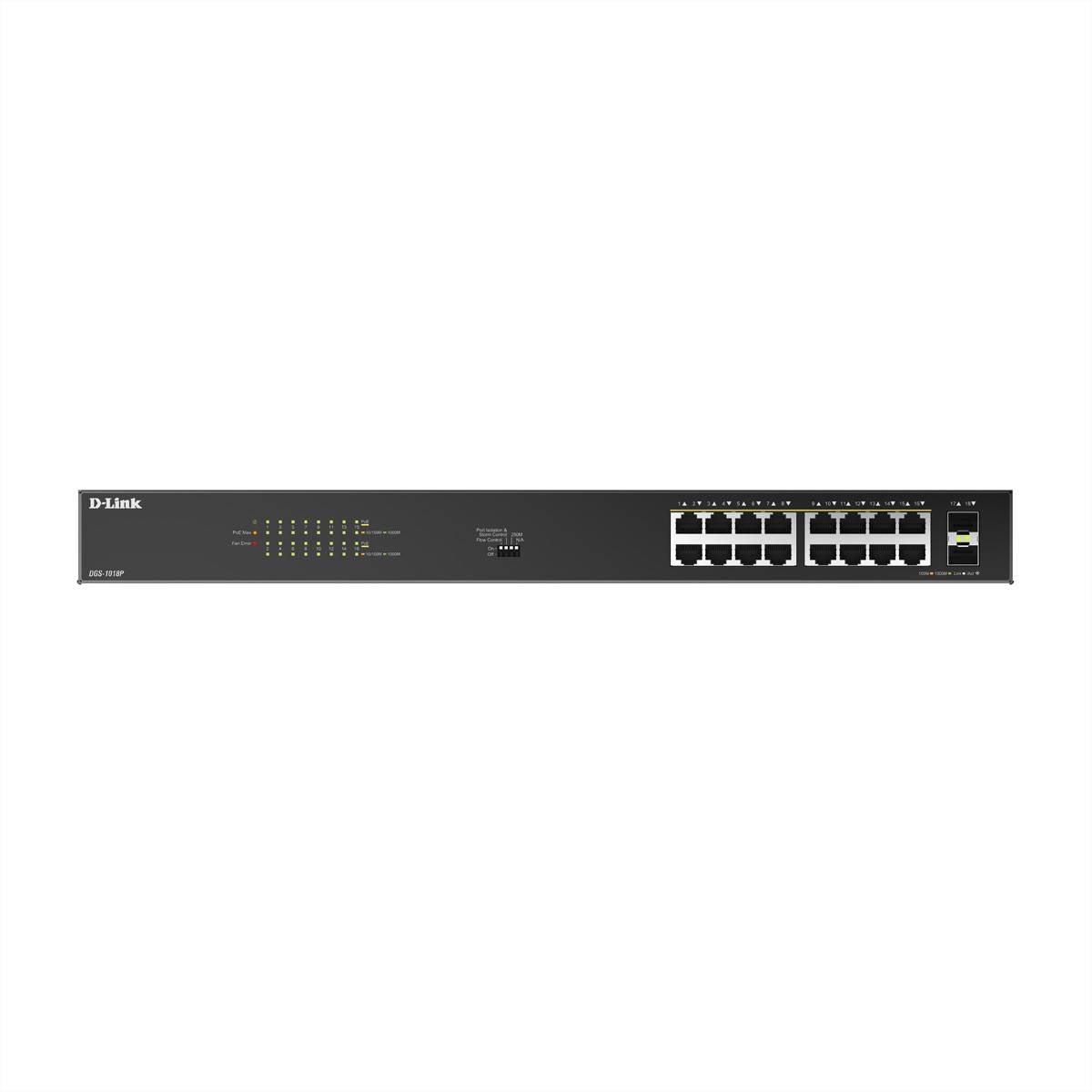 D-Link DGS-1018P/E 18-Port PoE+ Switch-4