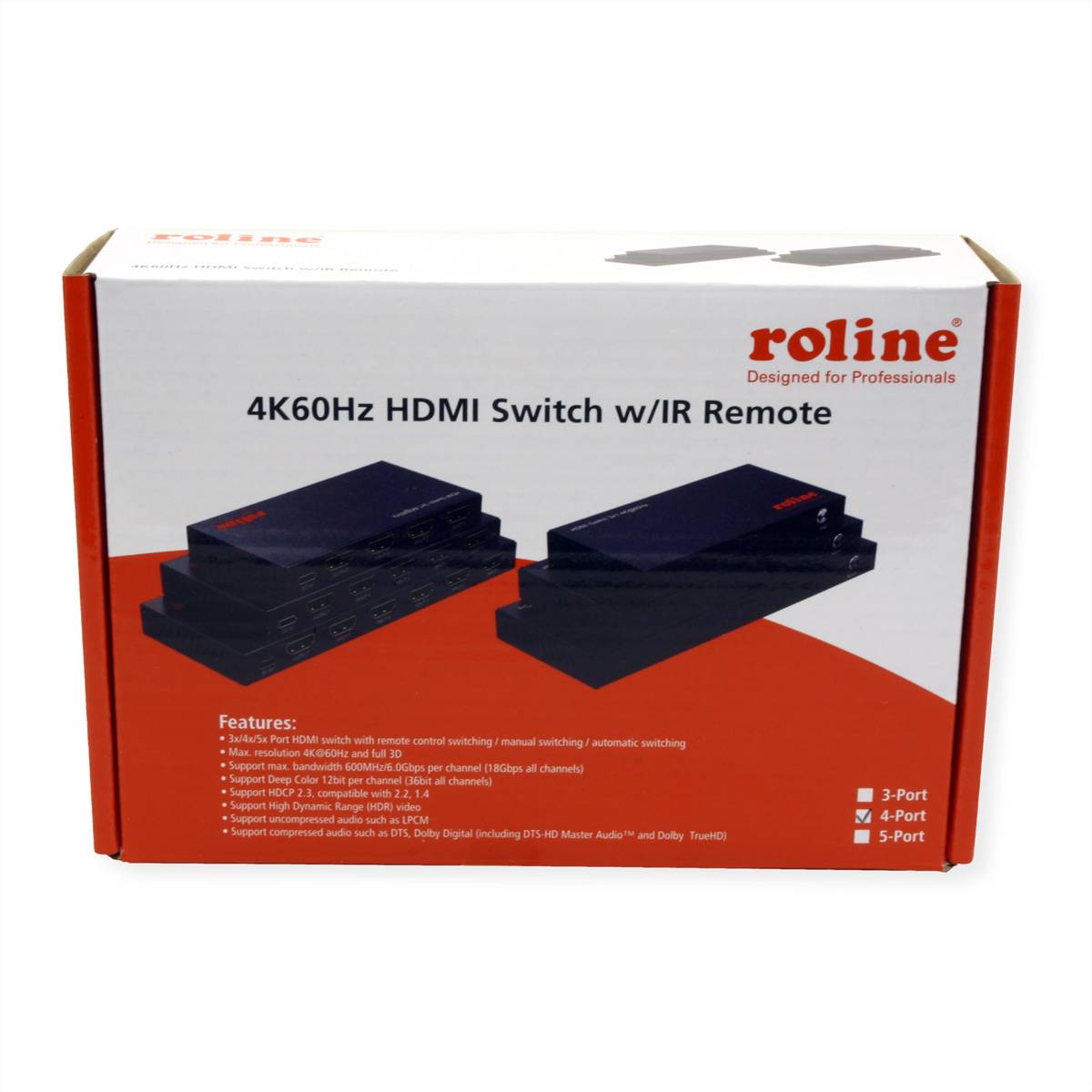 ROLINE 4K HDMI Switch, 4-fach, mit Fernbedienung-3