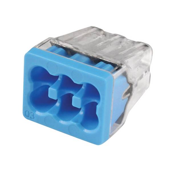 Ideal electrical 30-0088 Verbindungsklemme, Push-In/Steckklemme 0.75-4mm², Polzahl: 6, 50 Stück, Transparent