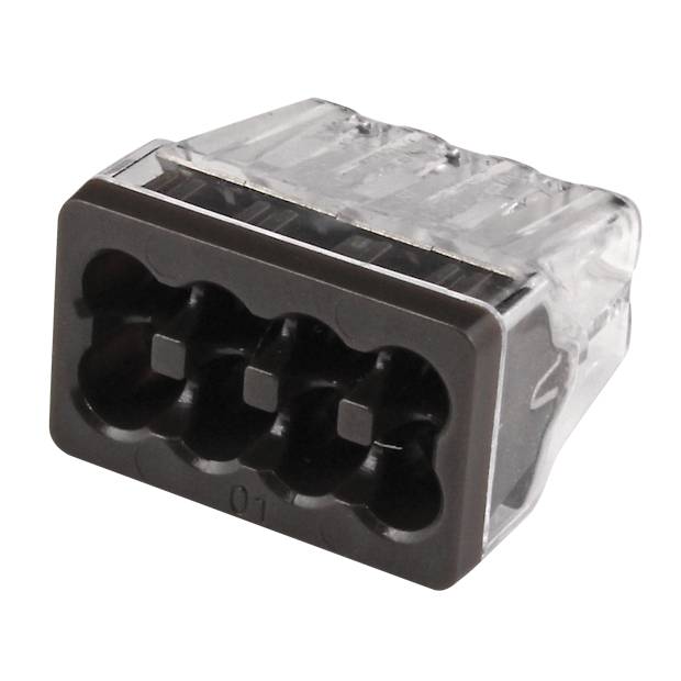 Ideal electrical 30-0090 Verbindungsklemme, Push-In/Steckklemme 0.75-4mm², Polzahl: 8, 50 Stück, Transparent-0