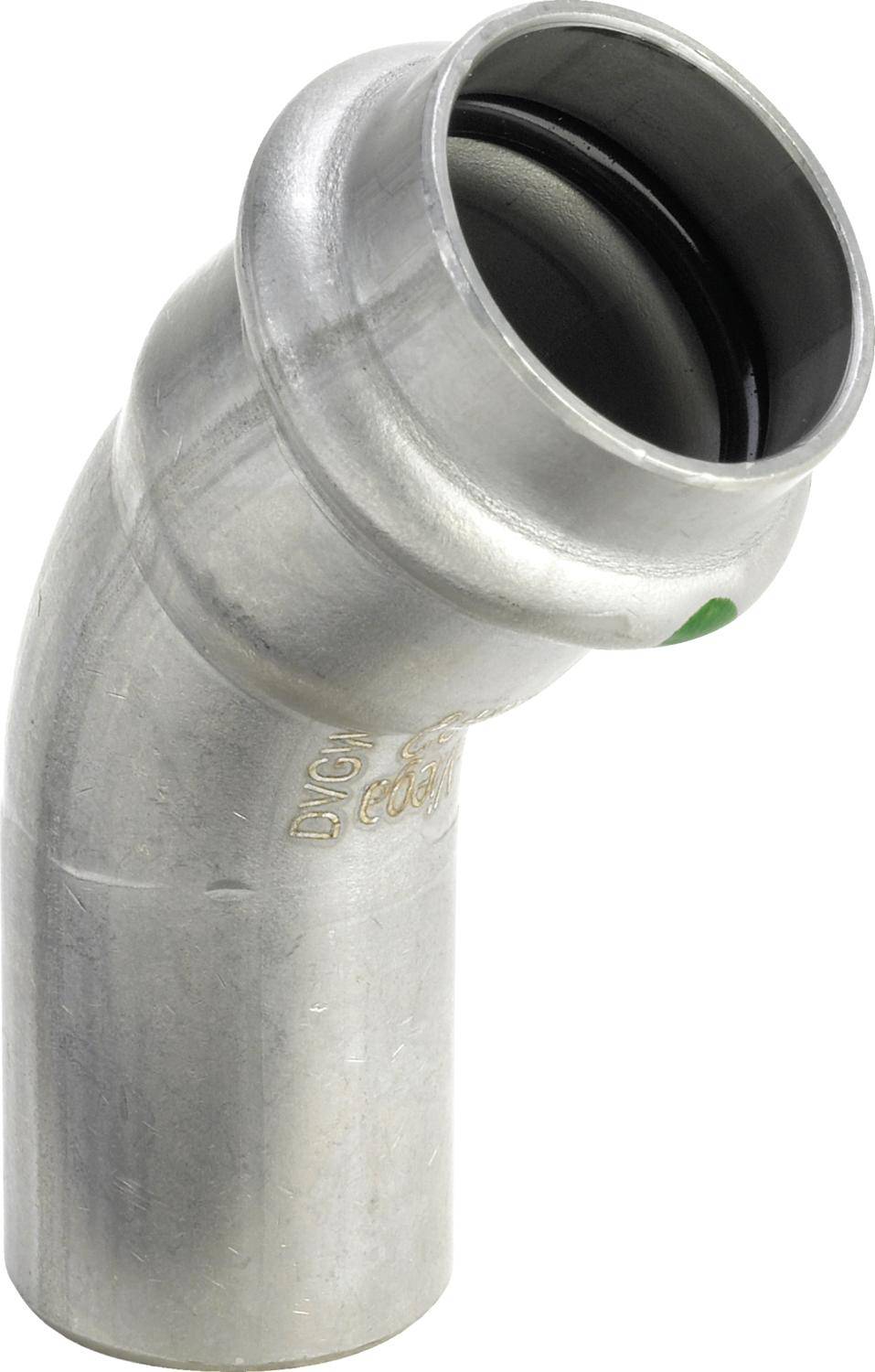 Viega Bogen Sanpress Inox 2326.1 35mm, 45Gr, St nichtrostend, SC-Contur-0