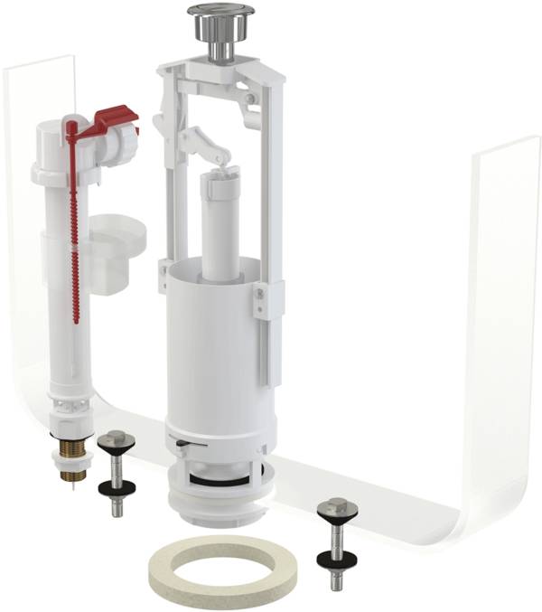 Alcadrain Spülgarnitur mit STOP-Taste SA2000SK 1/2" CHROM
