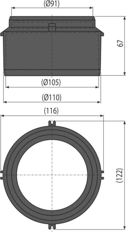 Alcadrain Anschluss DN110 für Entwässerungsrinne-1