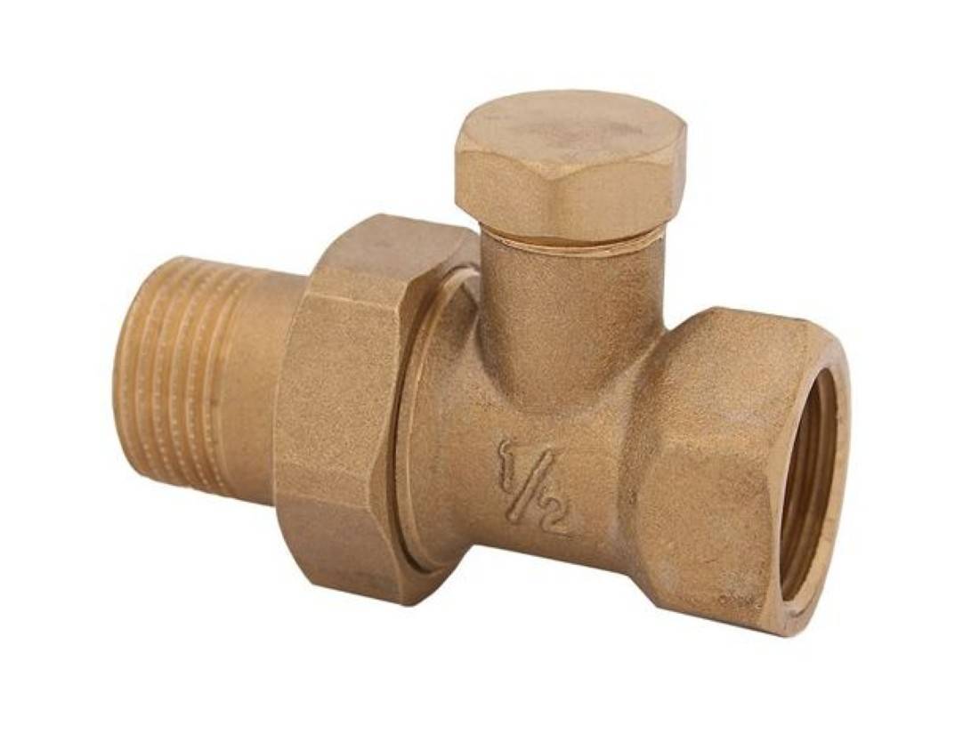 Schlösser Armaturen HEIZKOERPERVERSCHRAUBUNG MUFFE DURCHGANGSFORM, DN15, 1/2", VERNICK.-0