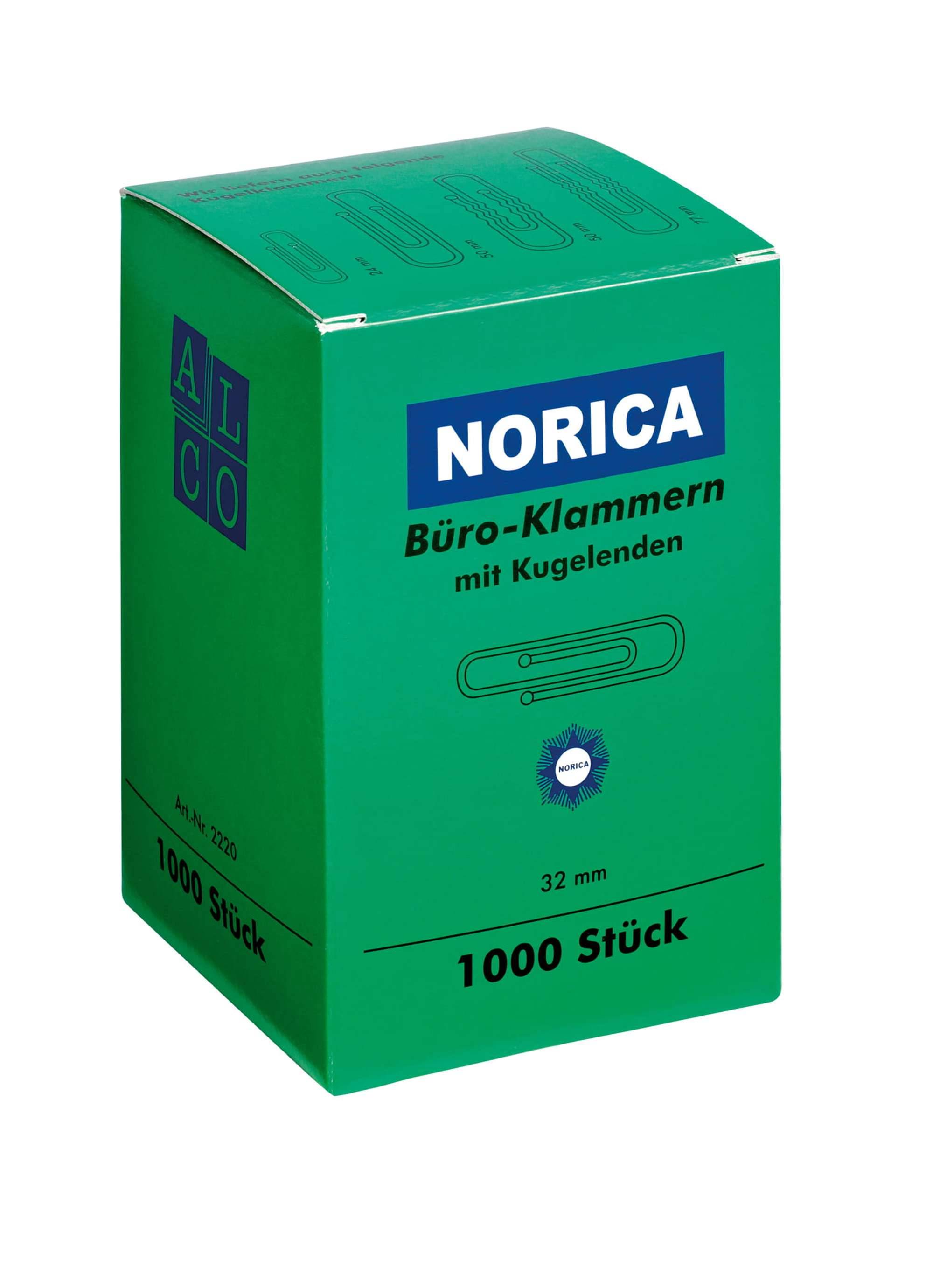 WEDO Büroklammer 32mm Norica, 1000 St. 575/32 2220 si
