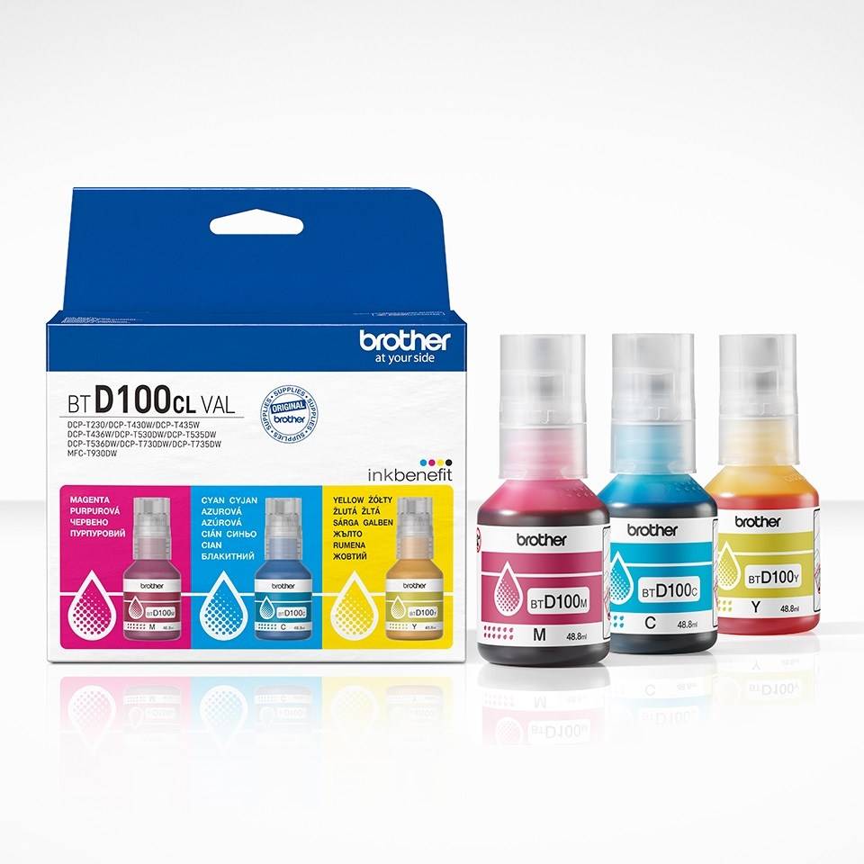 Brother BTD100CL Value Pack - 3er-Pack - mit-2