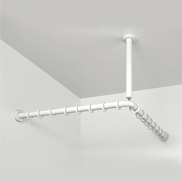 pba 01 Duschvorhangstange, 1500x1500 X440mm L- Form mit DA aus Nylon-0