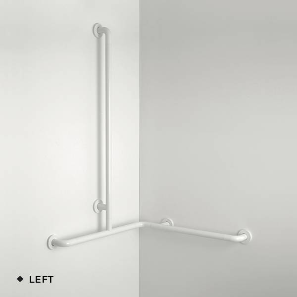pba 01 Duschhandlauf R 760x760, Brausehalterstange 1160mm, aus Nylon