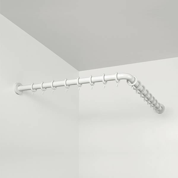 pba 01 Duschvorhangstange, 800x800mm L- Form, aus Nylon-0