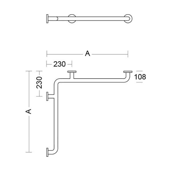 pba 01 Duschhandlauf AP, 760x760mm, aus Nylon-1