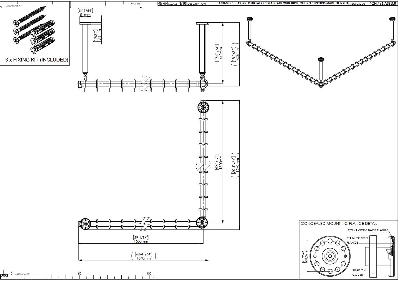 pba 01 Duschstange AS 1500X1500X440mm aus Nylon-0