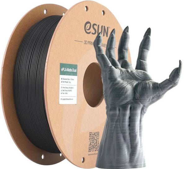 Esun PLA MATTE DUAL 1,75mm BLACK WHITE 1kg