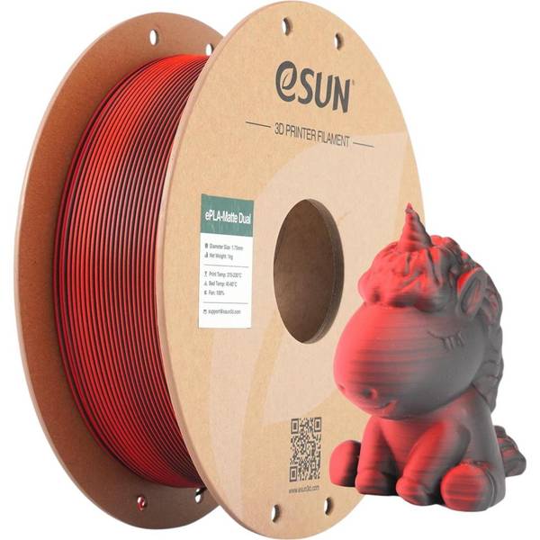 Esun PLA MATTE DUAL 1.75mm RED BLACK 1kg