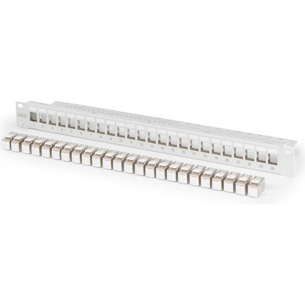 DIGITUS Modulares Patch Panel, 24-Port, bestückt mit 24x DN-93615