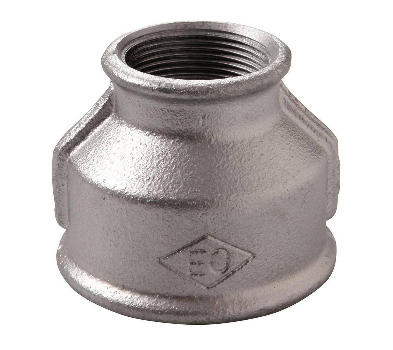 Atusa Temperguss Reduziermuffe Nr. 240 verzinkt 1 1/2 x 1-0