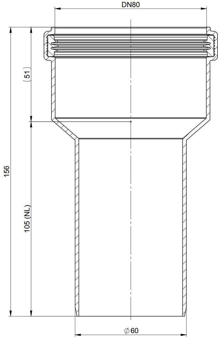 Atec Reduktion PolyTop zentrisch DN 80 D 60mm-1