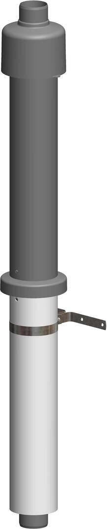 Atec Dachhochführung PolyTop schwarz 650mm DN60/100-0
