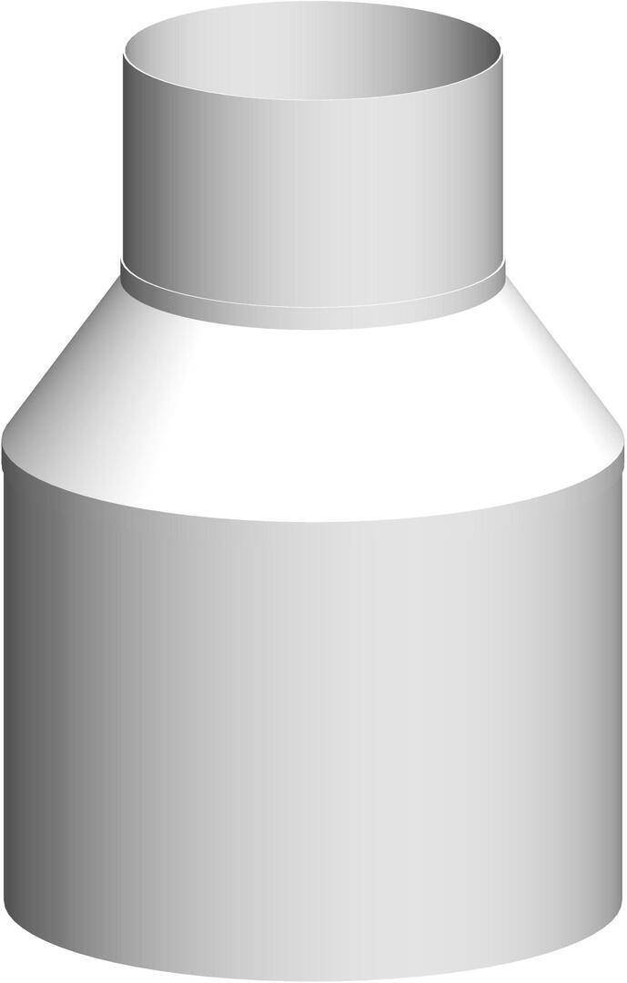 Atec Mündungsabschluss WhitePoly Edelstahl weiß, DN80/125-0