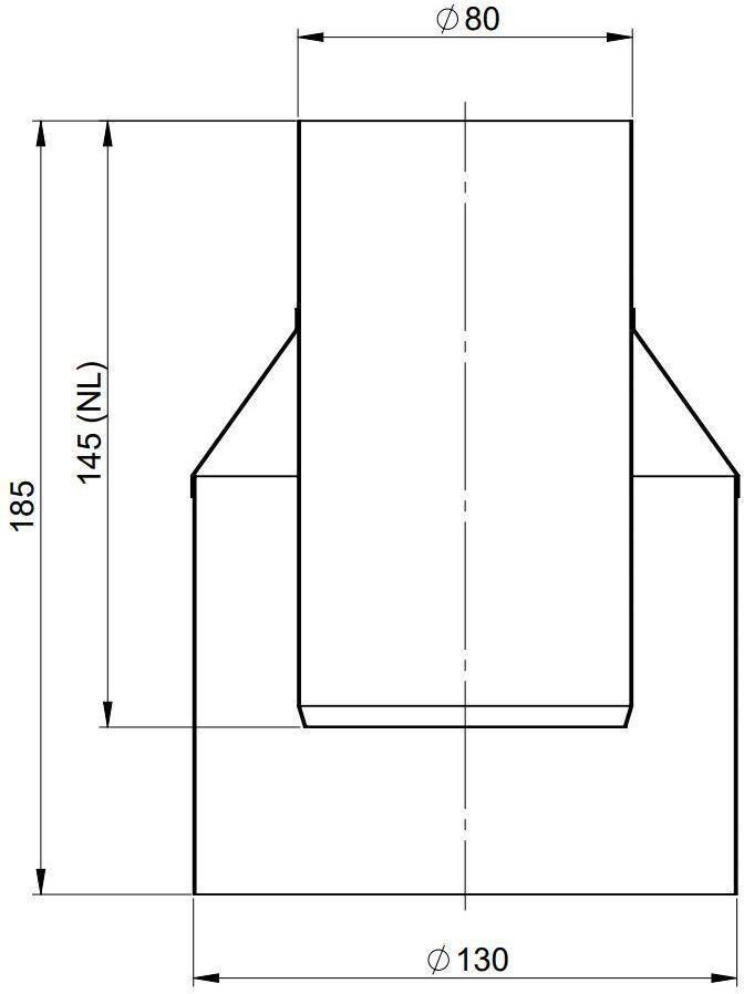 Atec Mündungsabschluss WhitePoly Edelstahl weiß, DN80/125-1