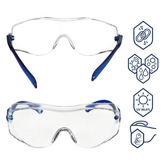 Dräger Schutzbrille Sicherheitsbrille für Brillenträger X-pect 8120 klar Antikratzbeschichtung-1