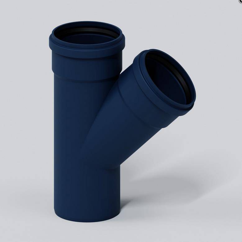 PoloPlast Té PKEA Polo-Kal NG DN 125/125 45 degrés-0
