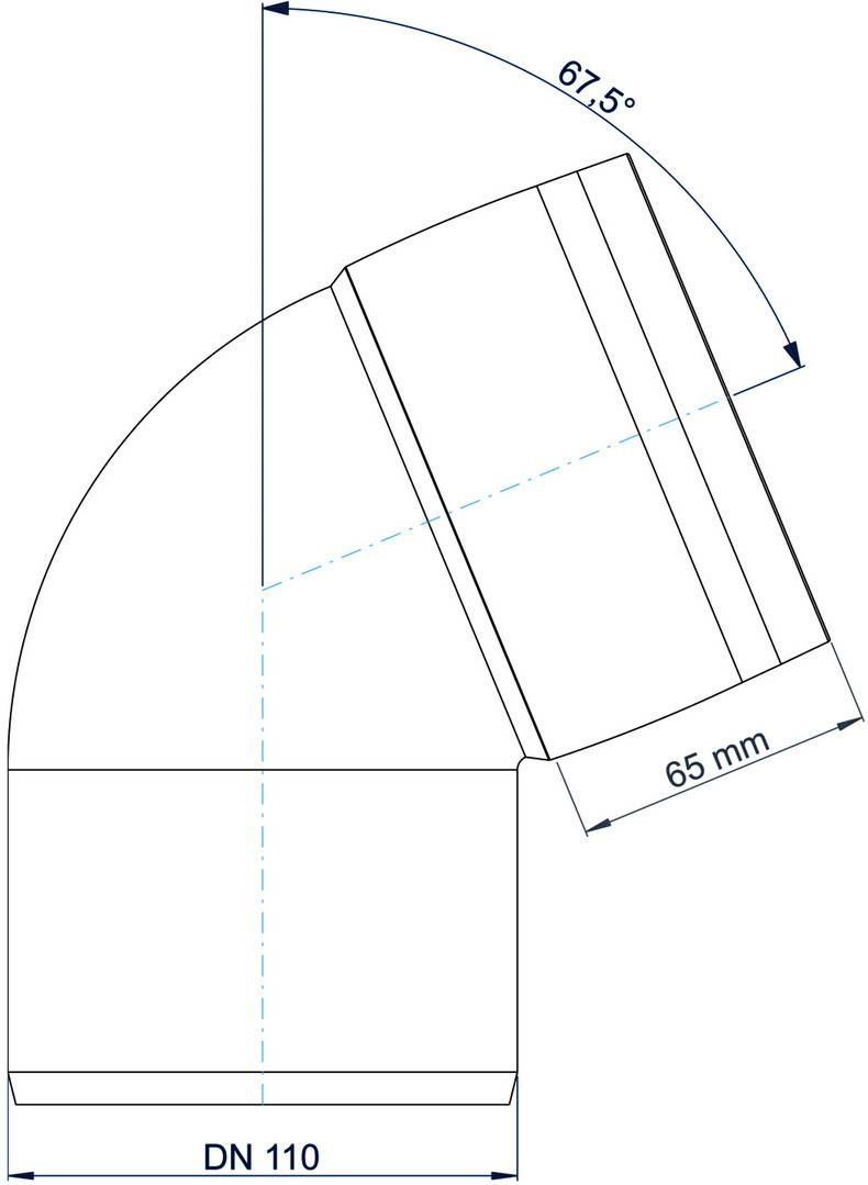 POLOPLAST POLO-KAL XS, Bogen, DN 110, 67, 1 Stk.-2