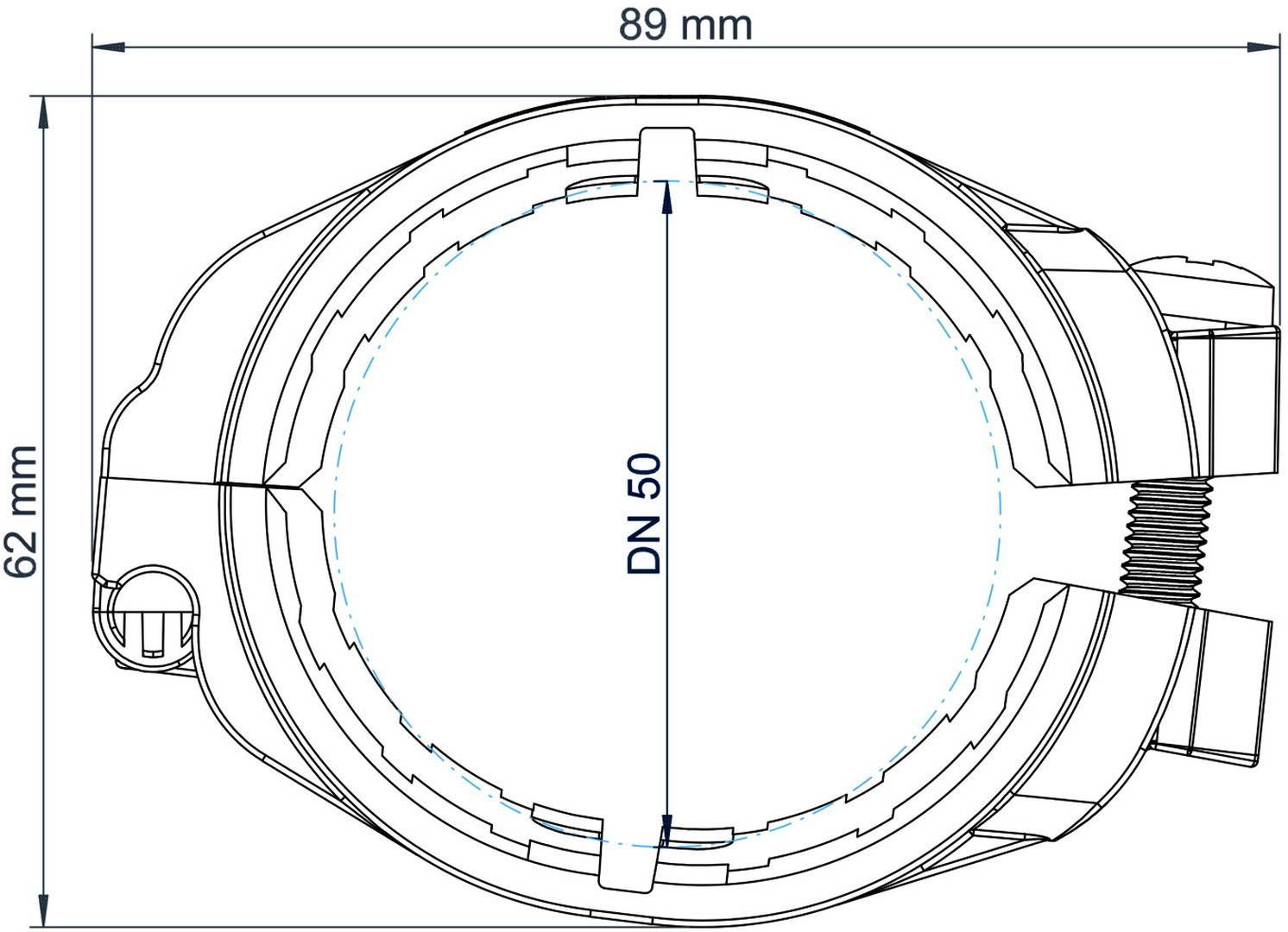 POLOPLAST POLO-KAL XS, 3S, Auszugsichere Verbindung, DN 50, 1 Stk.-1