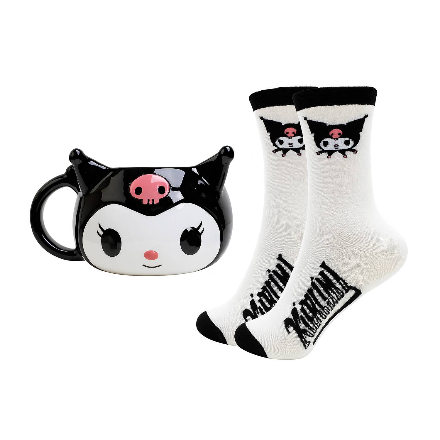 BlueSkyStudios Sanrio Tasse mit Socken Kuromi 3D-0