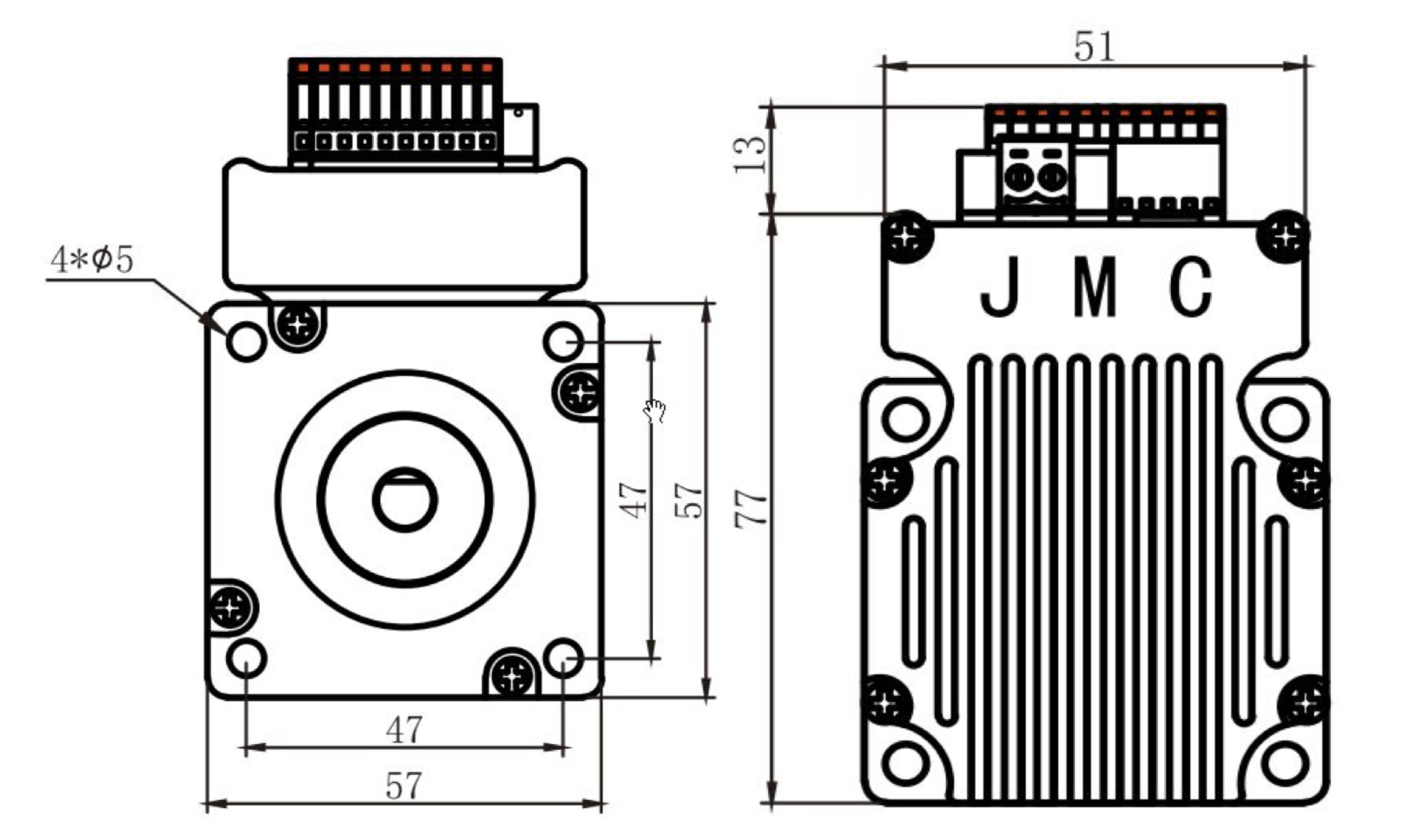 JMC Closed Loop Schrittmotor|integrierte Endstufe|1 Nm|NEMA 23-2