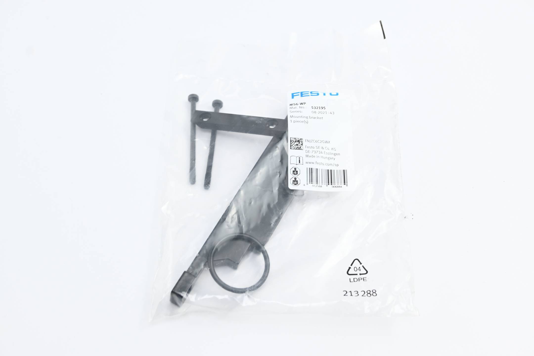 FESTO MS6-WP Mounting bracket, P/n: 532195-0